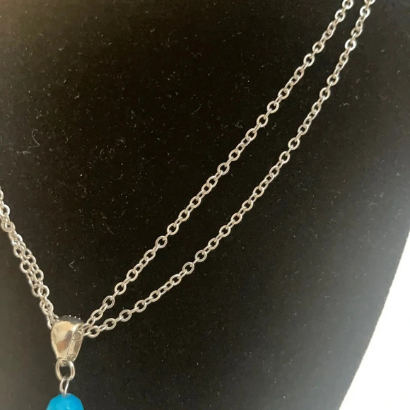 3x$25 ❤️ New York & Co Double Link Chain blue ❤️ - Picture 4 of 10